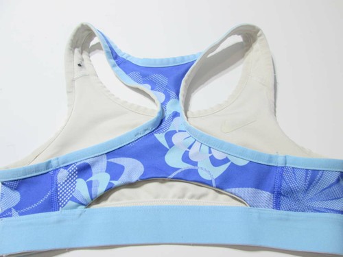 Nike Youth Girls Sport Top Size S Blue Wireless Lined Racerback Pullover Active - Picture 2 of 4