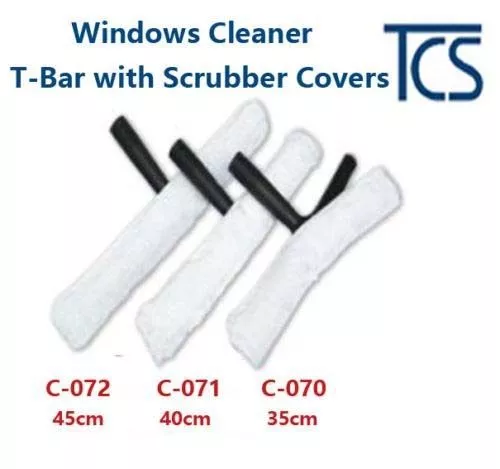 TCS EXTENDABLE WINDOW CLEANING SET SQUEEGEE SCRUBBER TELESCOPIC POLE UP TO 9M - Picture 5 of 7