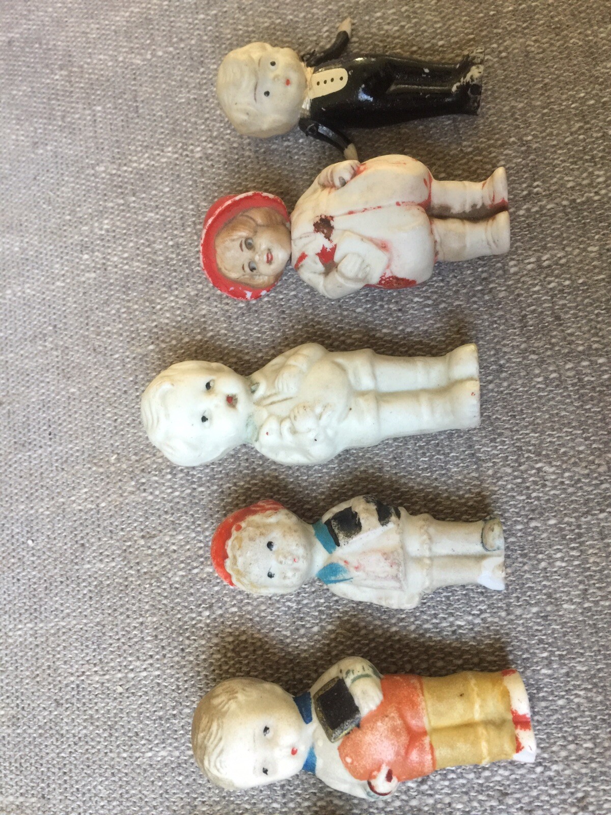 Lot VTG Japan Bisque Penny Frzn Charolett Dolls Nippon Jointed 20’s 30s