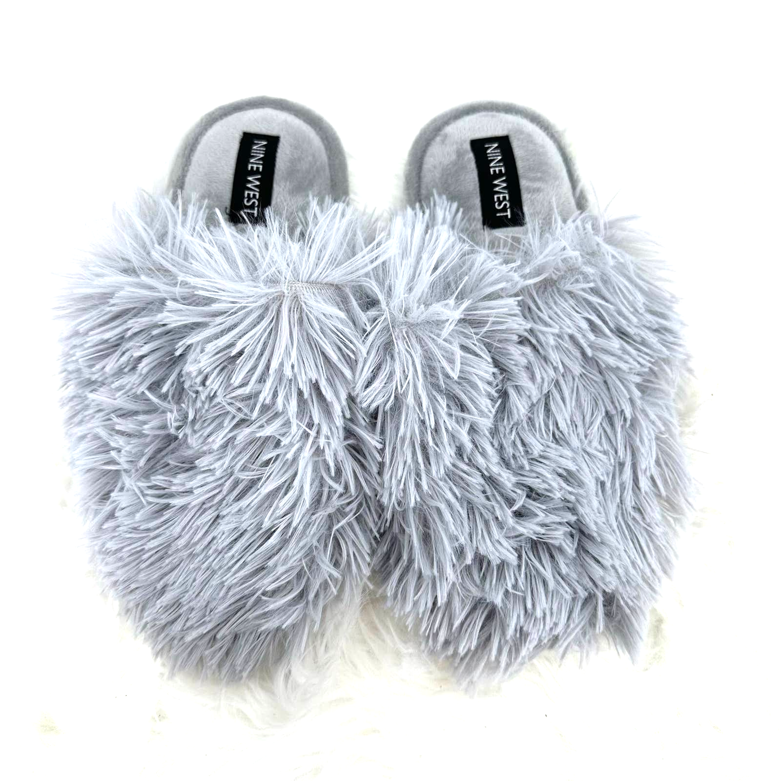 Nine West new without tags gray fuzzy slippers size Small 5-6 womens | eBay
