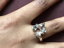 Sterling Silver Free Form Ring Size 7
