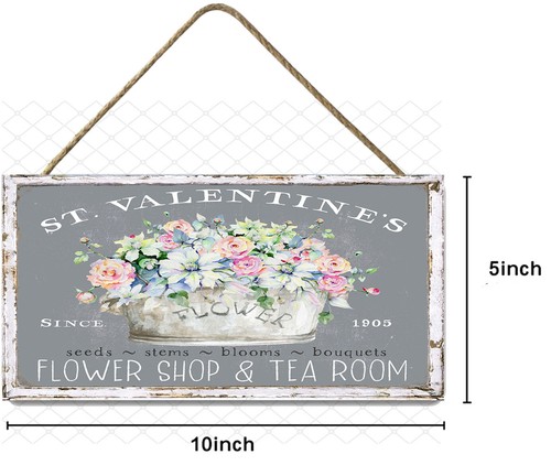 St. Valentine's Flower Shop Printed Handmade Sign - 第 2/5 張圖片