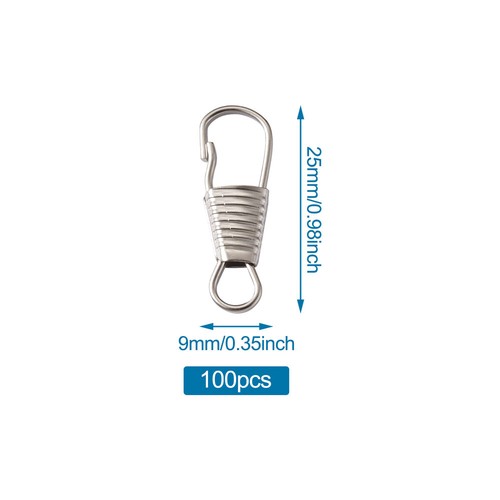 100pcs Lanyard Spring Hooks Antique Bronze Iron Snap Clip Fastener Hook 25x9mm - Picture 32 of 33