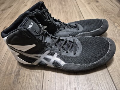 Asics Matflex Men's wrestling shoes Size 14 Black white 1081A021