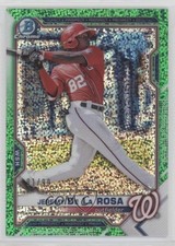 2021 Bowman Draft Chrome Green Sparkle Refractor 1/99 Jeremy De La Rosa 0us8