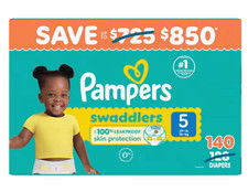 Pampers Swaddlers Active Baby Daytime Diapers Size 5, 140 Count
