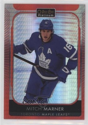2021-22 O-Pee-Chee Platinum Red Prism 78/199 Mitch Marner #199 0x04