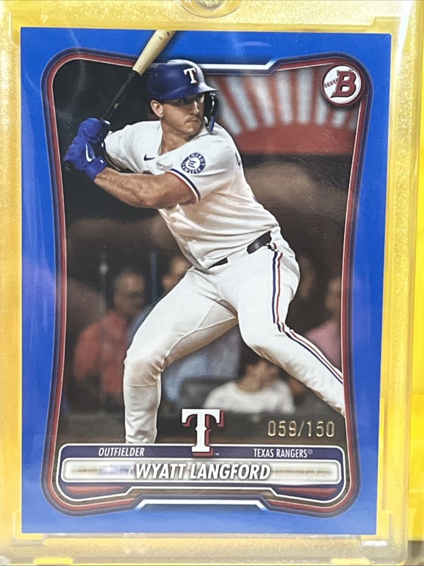 Wyatt Langford 2026 Bowman True blue 59/150 #88 Texas Rangers