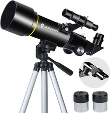 Beginner's 70mm Refractor Telescope for Kids  Adults - Moon  Landscape Viewing