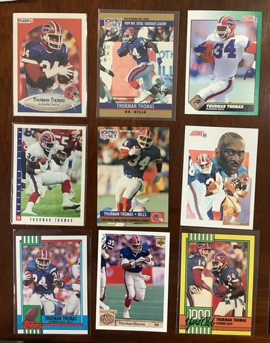 THURMAN THOMAS 18 Football Card Lot ๐ฅ All Different ๐ฅ Buffalo Bills JR32 - Picture 2 of 4