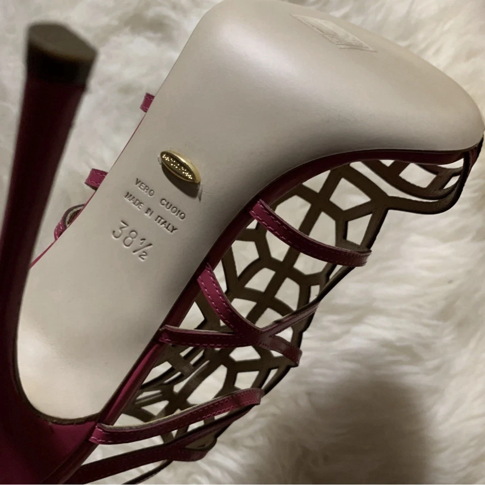 Sandalia Tacones Sergio Rossi Cuero Enjaulado Foto 2 de 4