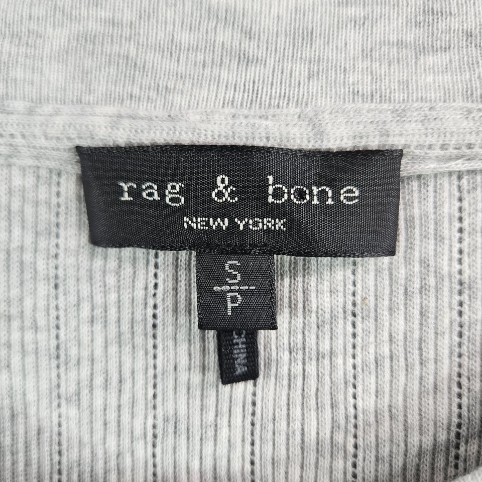 Rag & Bone Tee Top Women Small Long Sleeve Stretch Gray Lightweight - Image 3 of 4