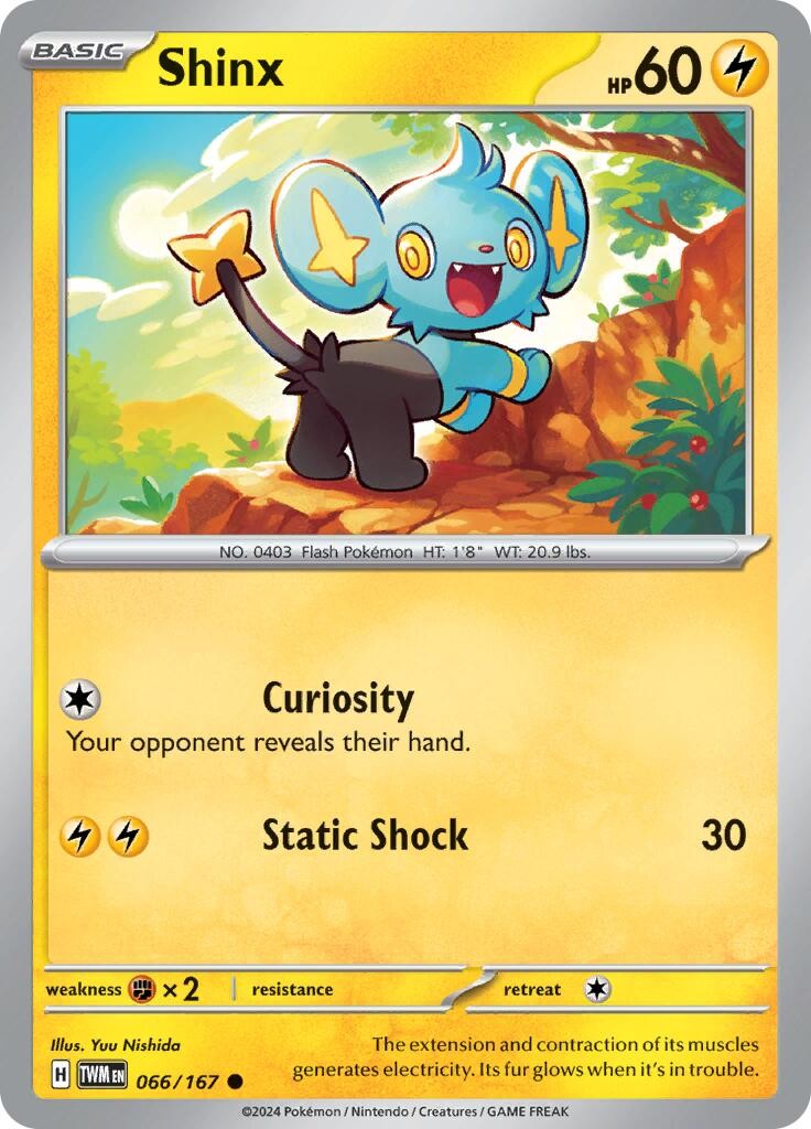 Shinx TWM 066/167 Pokémon SV06: Twilight Masquerade Common EN NM