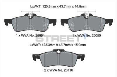 PAGID Racing Bremsbelagsatz Scheibenbremse STREET+ T8196SP2001 für HONDA CIVIC