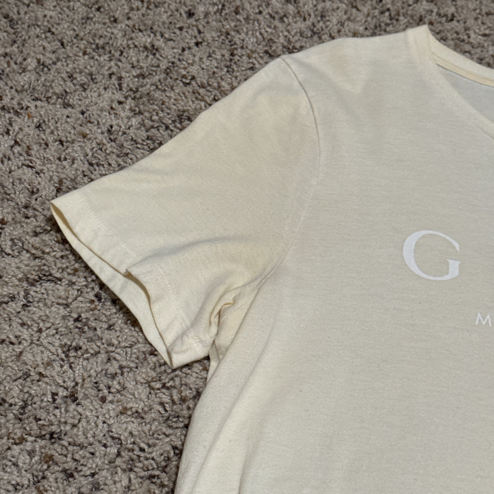 Authentic GUCCI Logo Mark Pattern Size M White Sh… - image 4