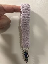 Knitted Chenille Keychain Wrist Strap