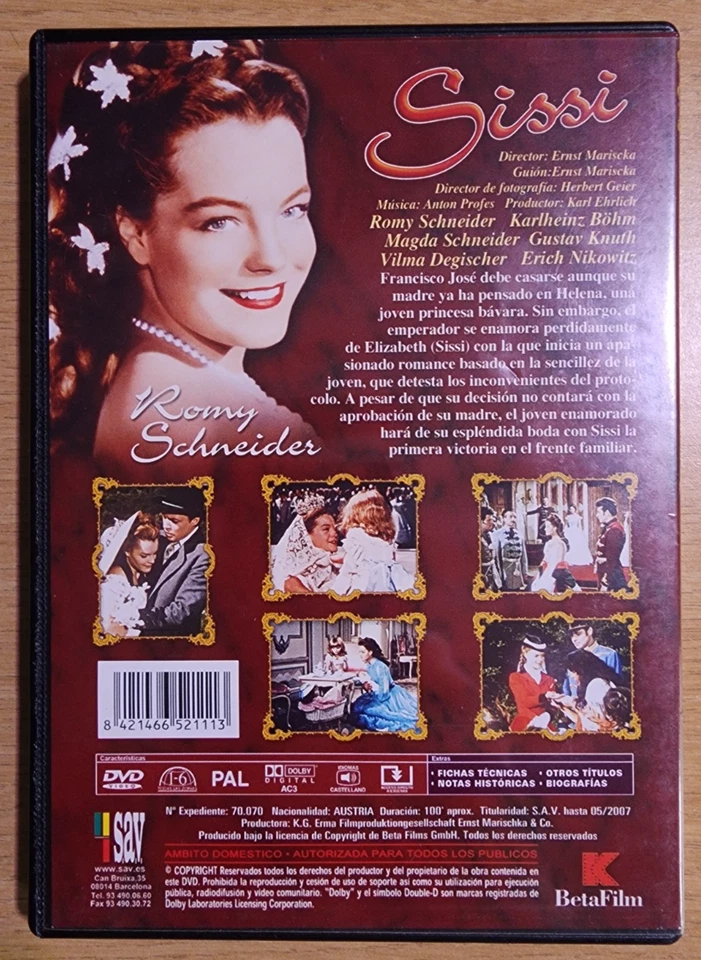 Sissi (DVD, Color, 1955, PAL, Spanish/German) Romy Schneider, Karlheinz Böhm Foto 2 de 2