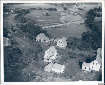 Aerial Residential Area Houses Intersection Historic Vintage Press Photo 8x10