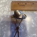 VINTAGE COWBOY HAT WITH HANGING STRAP PIN/BROOCH  VGC — photo 6