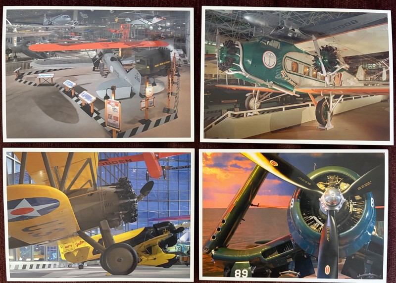 AVIATION HISTORY - Postcards  4 -The Museum of FLights - Boeing/Corsair/Douglas