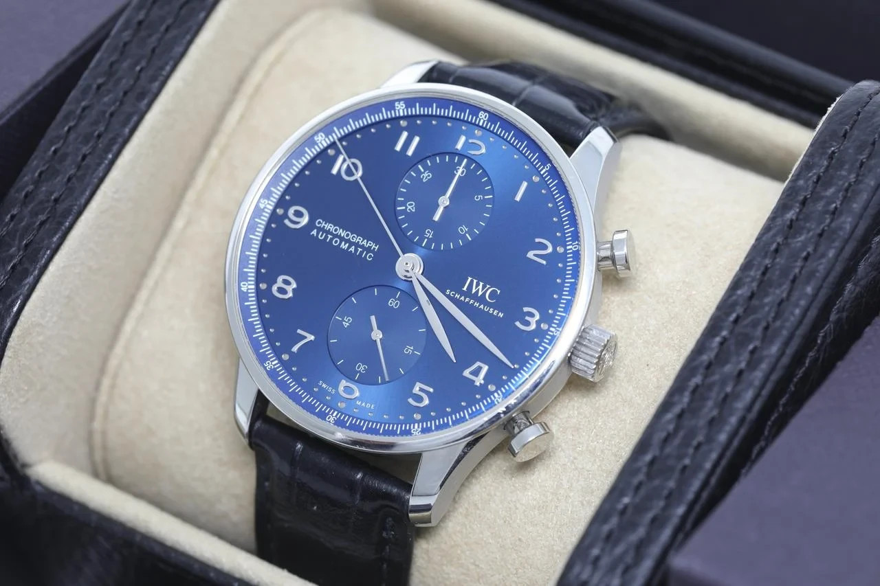 IWC Portuguese | Portugieser 2025 | Full set Mint Blue dial Chronograph Warranty