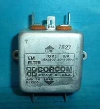 Corcom 10K1 EMI Filter 115/250V 10 Amps New