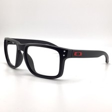 Oakley Holbrook OO9102-N955 Matte Black Frame Red Icon Silver Rivets Sunglasses