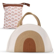 Diaper Caddy Organizer  Wet Bag - Caddy Organizer With Handle - Wet Dry Bags...