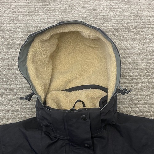 Land's End Squall Jacket Women's Size Medium Black Lined Full Zip Hooded - Picture 2 of 16