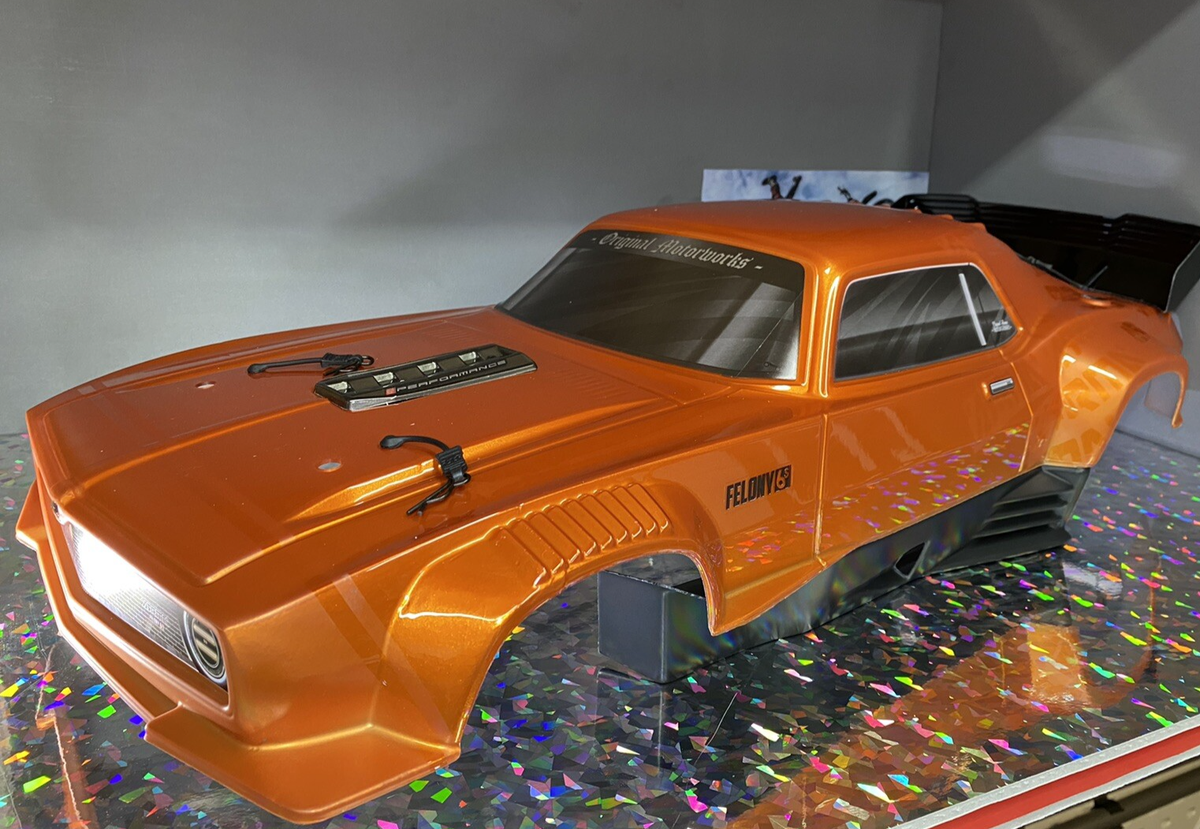ARRMA FELONY 6s body orange car speed run shell complete ARA410009