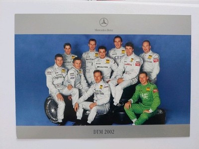 DTM 2002 Autogrammkarte Unsigniert AK A5 Team Mercedes Motorsport