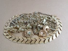 Vintage Textured Gold Tone Lot All Signed 6 Pc Goldette Lisner Coro Trifari