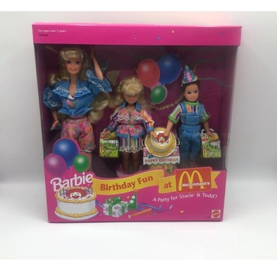 Barbie Birthday Fun At McDonalds Gift Set 1993 Mattel 11589 Stacie Todd NIB New