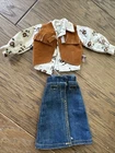 Vintage Mego 1980's Jordache Fashion Outfit Fits Barbie Shirt Cowboy Shirt Skirt