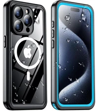 Temdan Magnetic for iPhone 15 Pro Case Waterproof,Built-in Screen Protector[I...