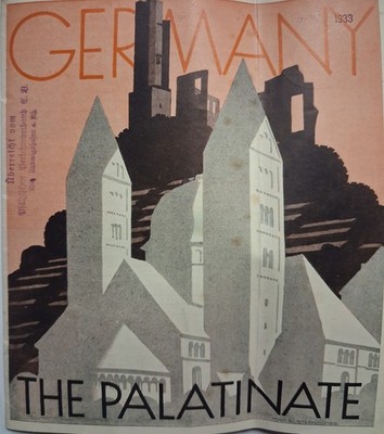 1932 Germany Art Deco THE PALATINATE Max Bletschacher English Travel