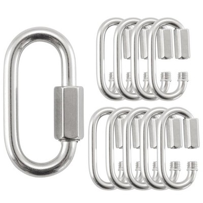 304 Stainless Steel D-Shaped Quick Link - 10 Pack