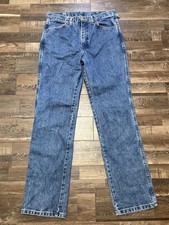 Wrangler Blue Jeans Men's Size 33x34 Retro A103 100 Cotton Vintage Medium Wash
