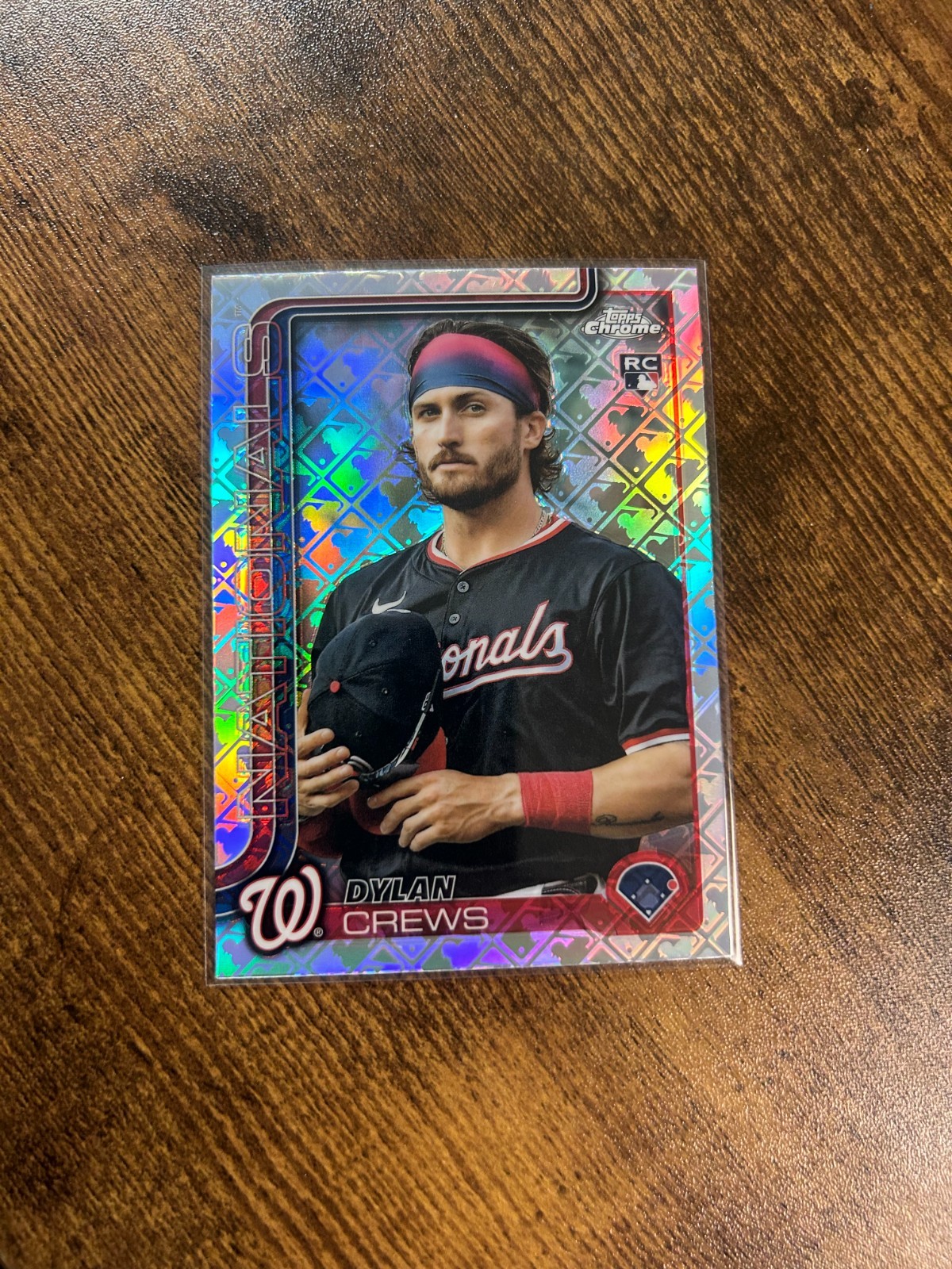 2025 Topps Chrome Logofractor Dylan Crews Rookie Card Image Variation #146
