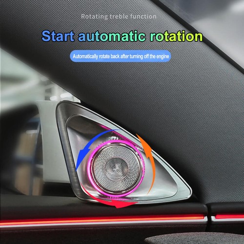 Ambient Light 4D Rotating Tweeter Car Door Speaker For Tesla Model 3 2020-2024+ - Picture 7 of 17