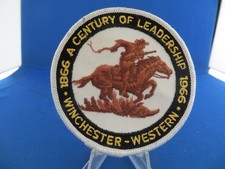 Vintage Winchester 1868-1966 3 1/2" Embroidered Patch Horse and Rider
