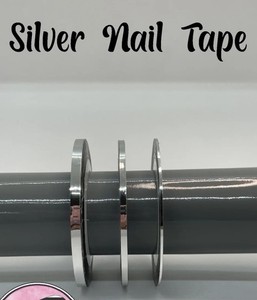 Silver Nail Tape, 3 Rolls (3 sizes), Brand New
