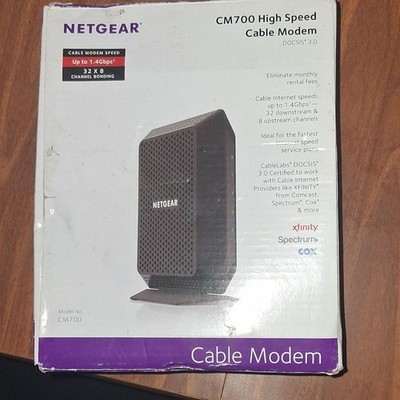 NETGEAR CM700 DOCSIS 3.0 Cable Modem 1.4Gbps 32x8 IPv6 XFINITY Black