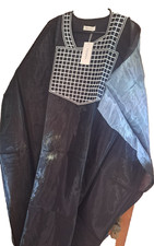 Tidoirsa African embroidered dress black Large tag says one size 