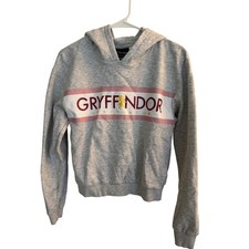 Harry Potter Hoodie Kids 12-14Y Grey Gryffindor Wizarding World Pullover Graphic