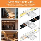 Transparent Holders Light Strip Clips Transparent Plastic Includes 20 Screws