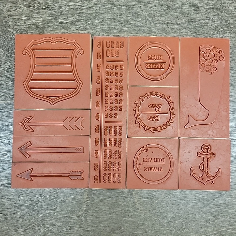 Juego de estampillas de goma montadas en espuma Glitz Uncharted Waters calendario de ballenas náutico Foto 4 de 4