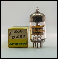 NOS BALANCED AMPEREX/GERMANY/VALVO/ECC88/6DJ8/MAXI PREAMP TESTED 