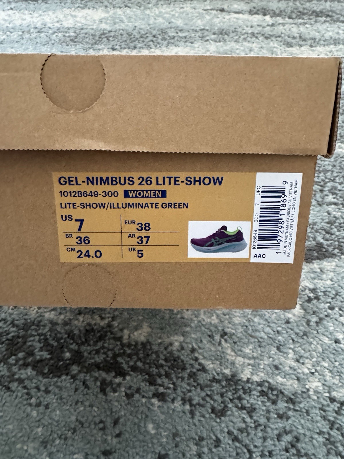 ASICS Women's Gel-Nimbus 26 Lite-Show Size 7 thumbnail 5
