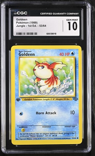 Goldeen (1st Edition) graded CGC 10 for sale on eBay